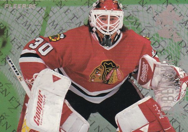 insert karta ED BELFOUR 94-95 Fleer Netminder číslo 1 of 10